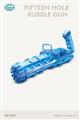 Blue 22 Holes Gatlin Electric Bubble Gun With Light