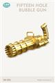 Golden 15 Holes Gatlin Electric Bubble Gun