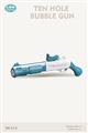 Blue 10 Holes Rifle Electric Bubble Gun With Light